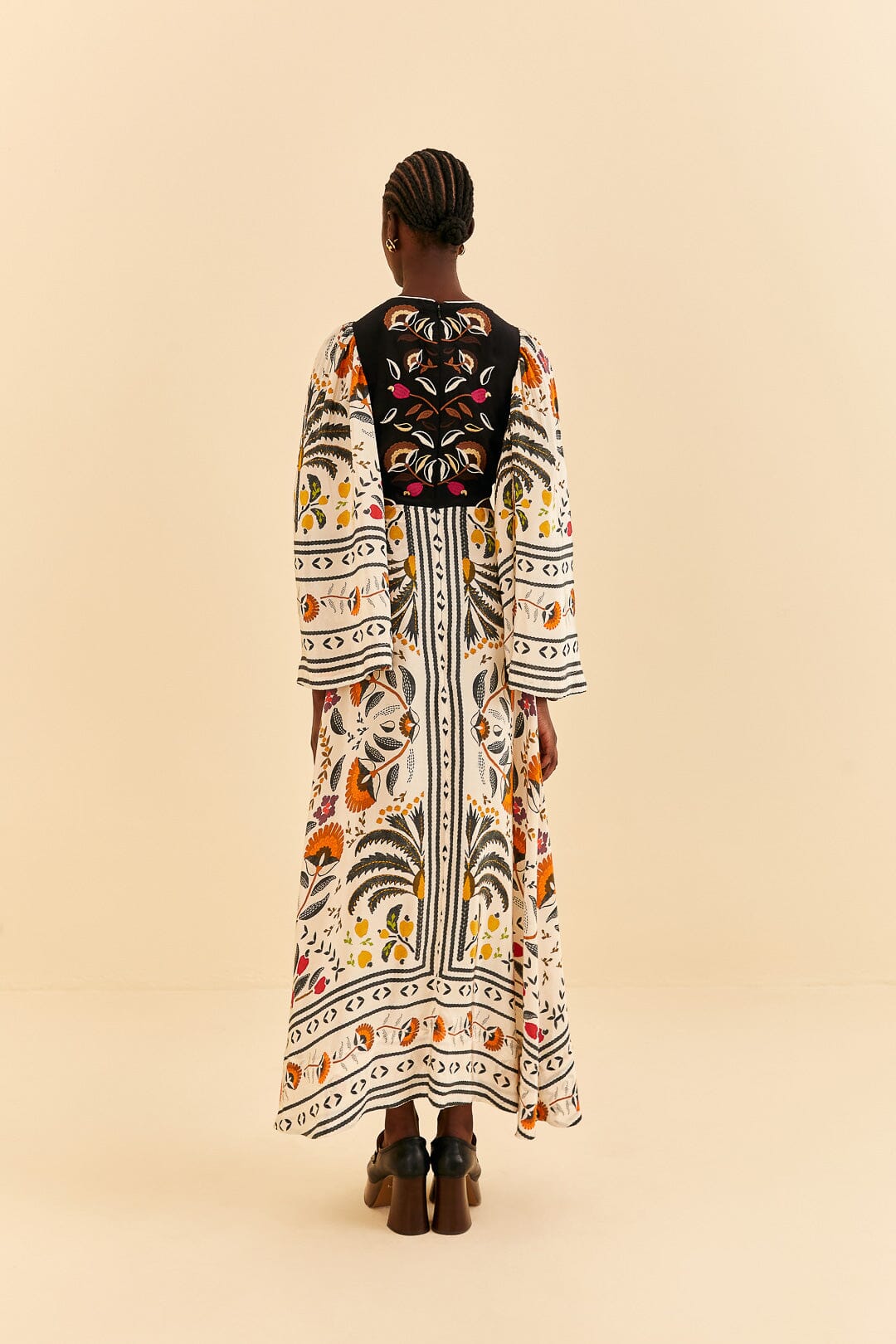 Black Ainika Sparkle Long Sleeve Maxi Dress – FARM Rio